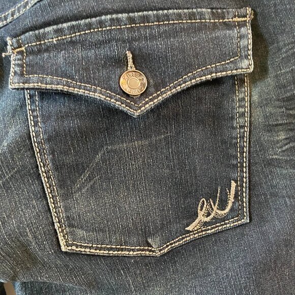 Express Blue Stella Regular Fit Low Rise Jeans Size 10 - Picture 7 of 10